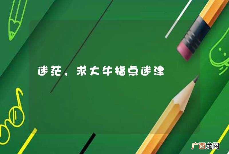 迷茫，求大牛指点迷津