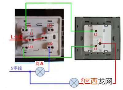 单开关电灯接法是什么,1p开关接法？