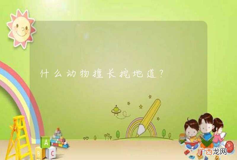 什么动物擅长挖地道?