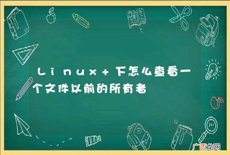 Linux 下怎么查看一个文件以前的所有者
