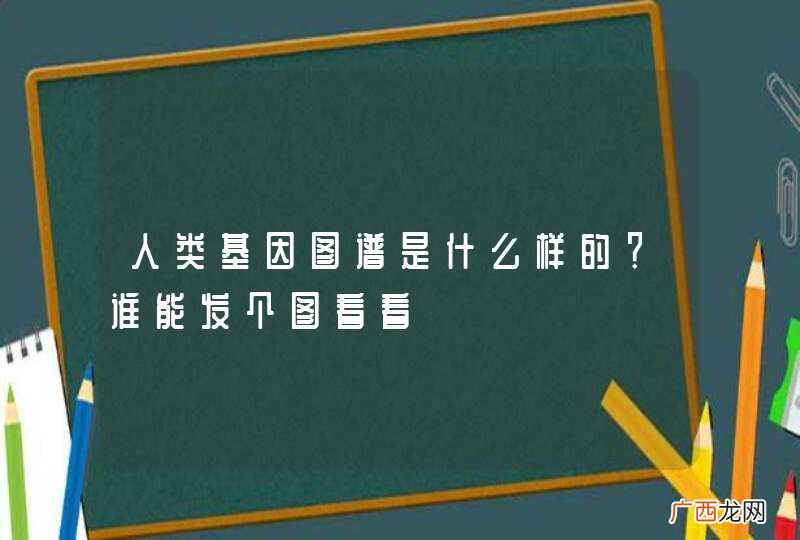 人类基因图谱是什么样的？谁能发个图看看