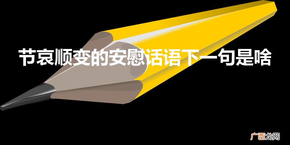 节哀顺变的安慰话语下一句是啥（节哀顺变怎么回复信息)