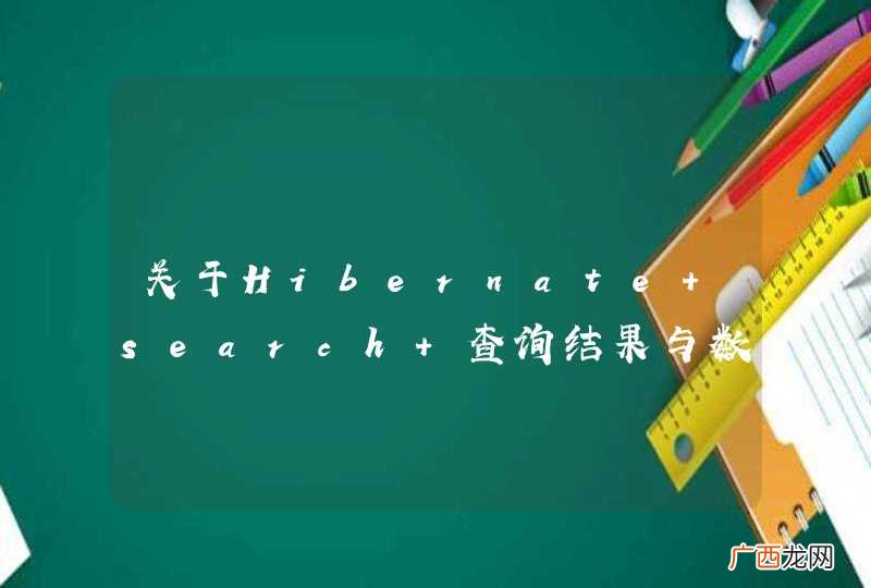 关于Hibernate search 查询结果与数据库不相符的问题