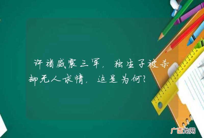 许褚威震三军，独生子被杀却无人求情，这是为何？