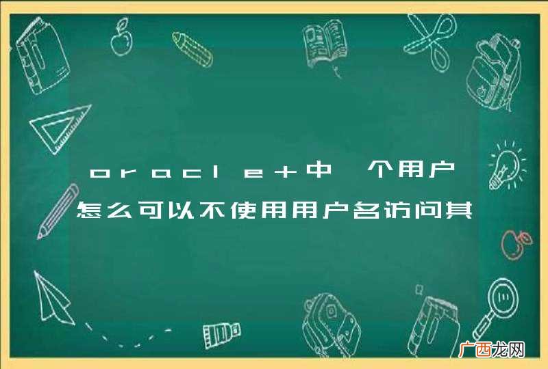 oracle 中一个用户怎么可以不使用用户名访问其他用户的表