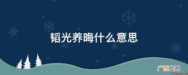 韬光养晦意为隐藏才能,不使外露 韬光养晦什么意思