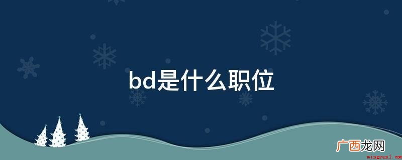 BusinessDevelopment 商务拓展 bd是什么职位