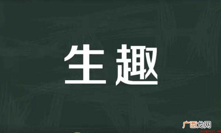 生趣的近义词是什么