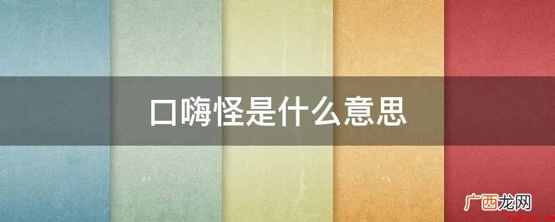 网络语言是指产生并运用于网络的语言 口嗨怪是什么意思