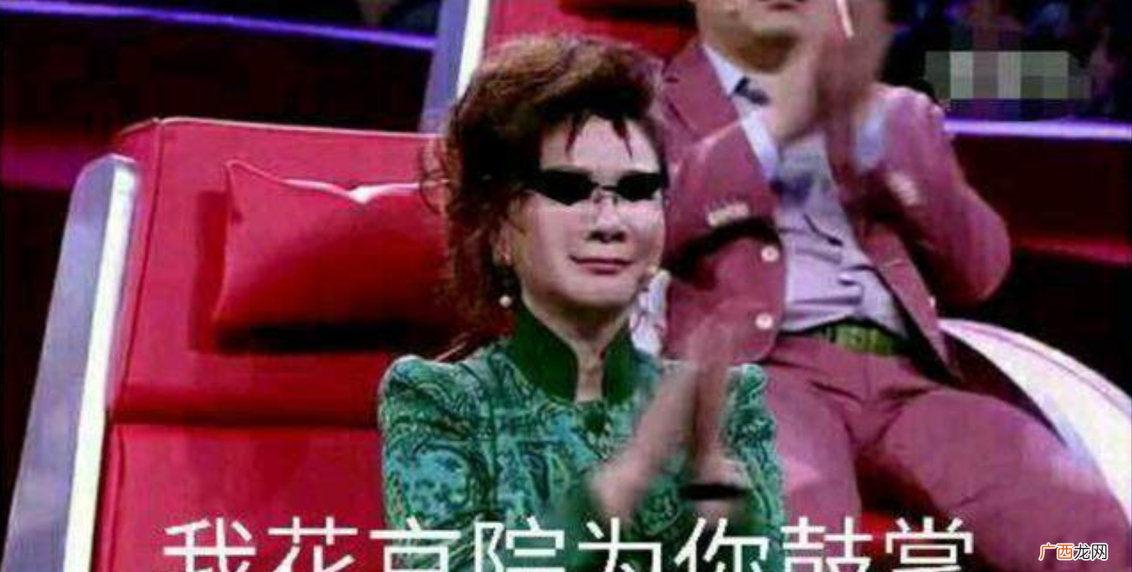 央视春晚蔡明老师服装墨绿色,发色也与花京院类似 花京院蔡明是什么意思
