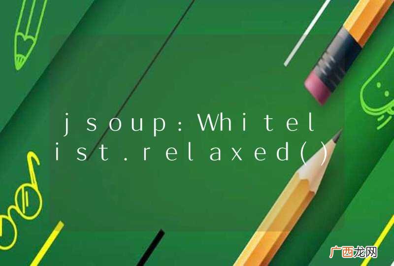 jsoup:Whitelist.relaxed