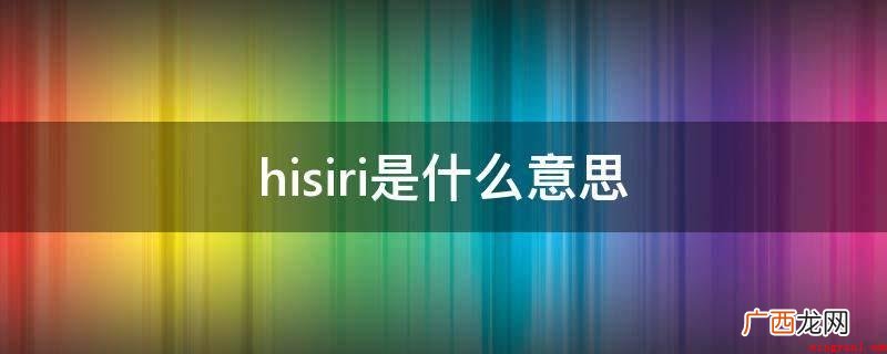 iPhone手机上的语音智能助手 hisiri是什么意思