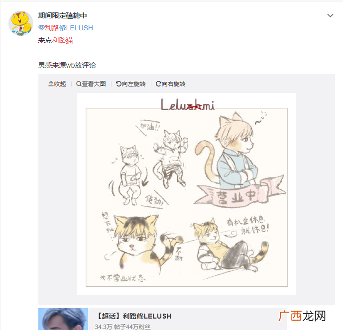 大白天:傲骄利路猫夜里:卖萌卫俊 利路猫是什么意思