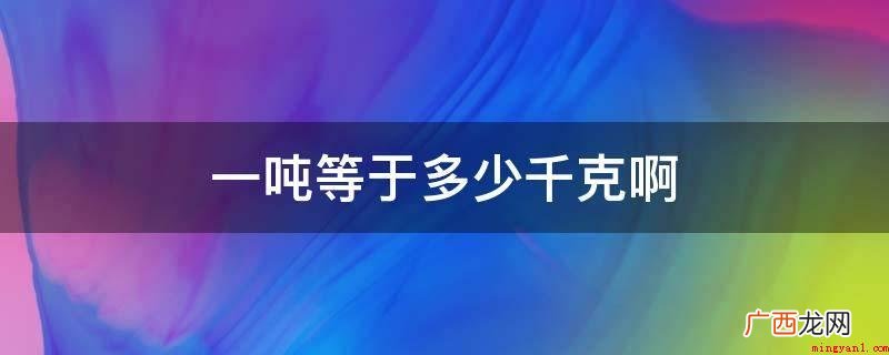 标记kg 一吨等于1000Kg,Kg是国际单位制中衡量品质 一吨等于多少千克啊