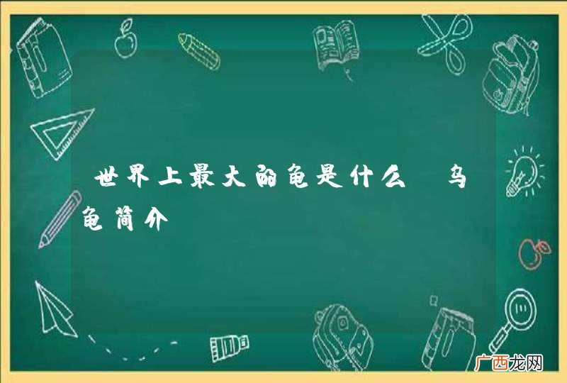 世界上最大的龟是什么 乌龟简介