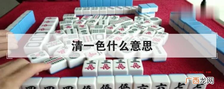 麻将中的“清一色”是什么意思 清一色什么意思