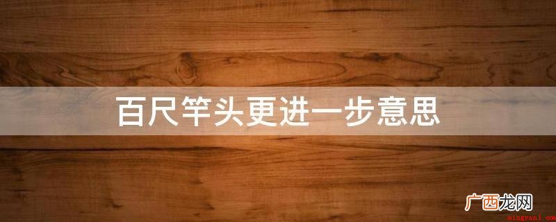百丈竿头奋发进取一步,未来不作三代下列人物 百尺竿头更进一步意思