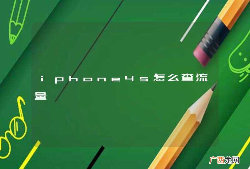 iphone4s怎么查流量