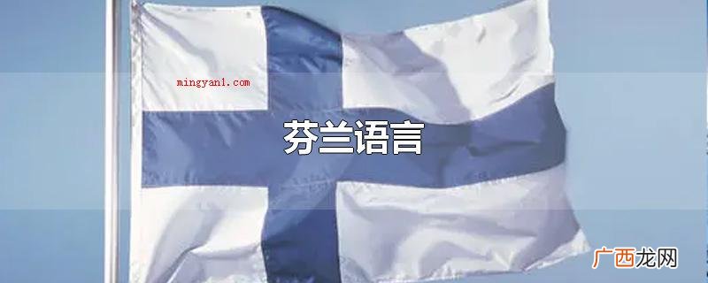 芬兰有二种官方用语,一种是芬兰语 芬兰语言