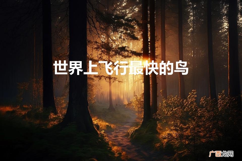 世界上飞行最快的鸟（世界上飞行最快的鸟到底是哪只)