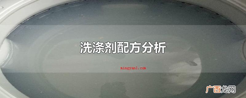 洗涤剂关键成分通常由表面活性剂、助洗剂和添加剂等构成 洗涤剂配方分析