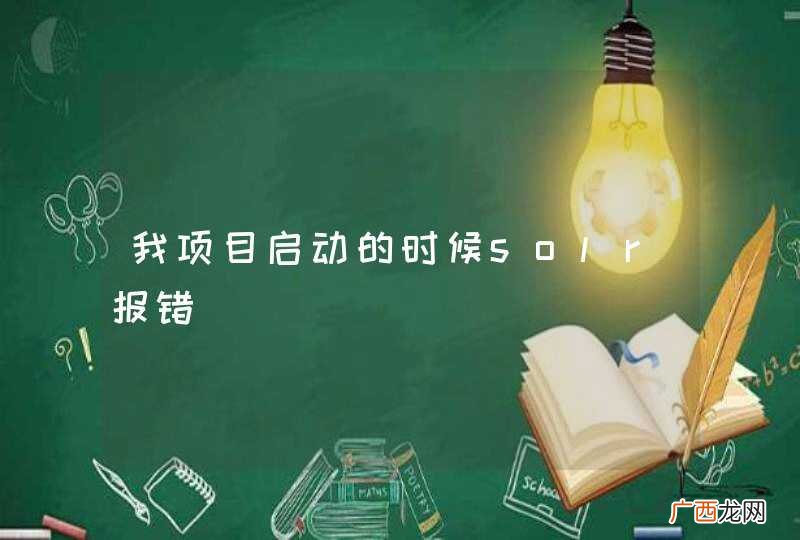 我项目启动的时候solr报错