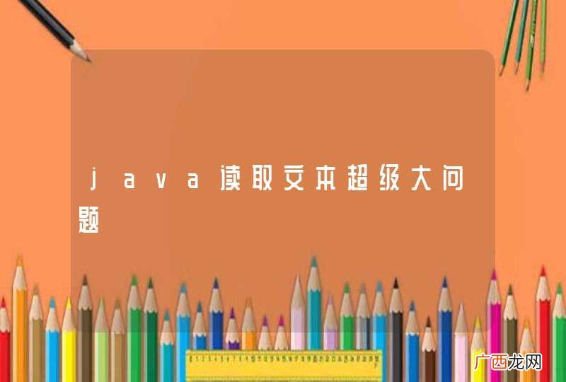 java读取文本超级大问题