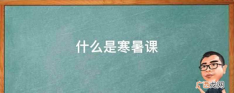 寒暑课是寒假和暑假课程 什么是寒暑课
