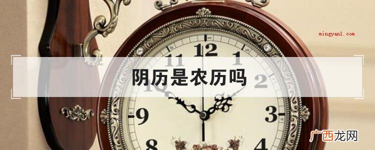 简略回应阴历并不是阴历 阴历是农历吗