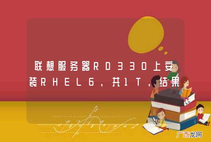 联想服务器RD330上安装RHEL6,共1T,结果只显示20G....