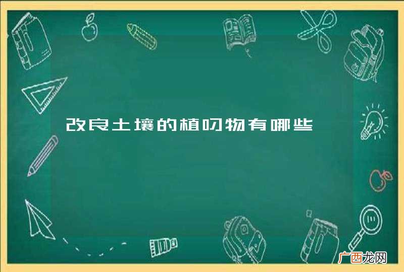 改良土壤的植叼物有哪些