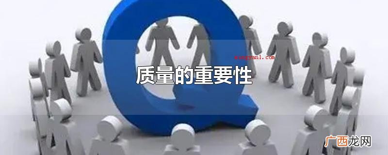 质量是毫不动摇走世界强国路、加速民族复兴的一个战略举措 质量的重要性