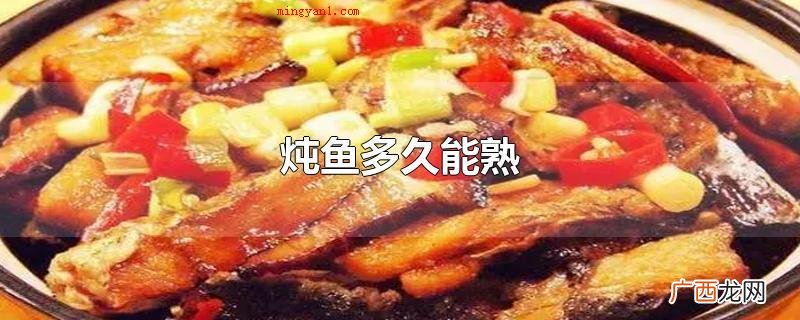 炖鱼一般20 炖鱼多久能熟