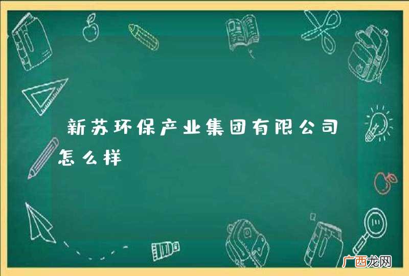 新苏环保产业集团有限公司怎么样？