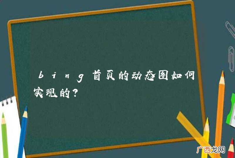 bing首页的动态图如何实现的？