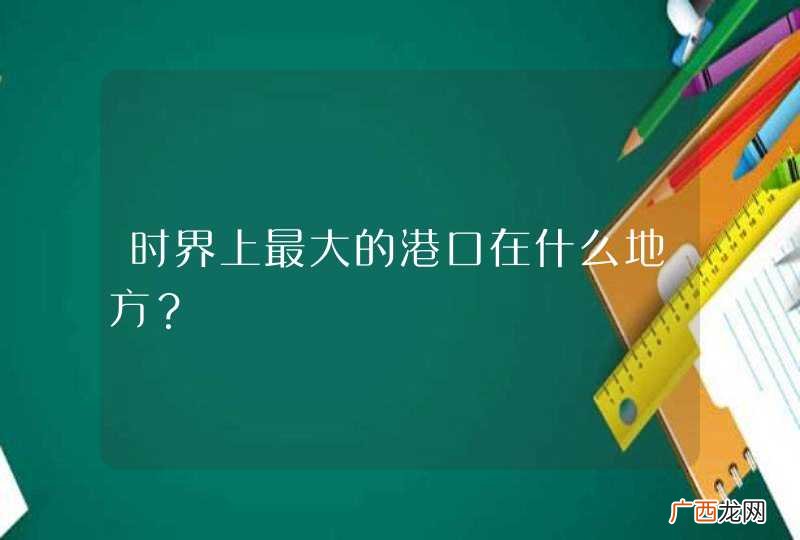 时界上最大的港口在什么地方?