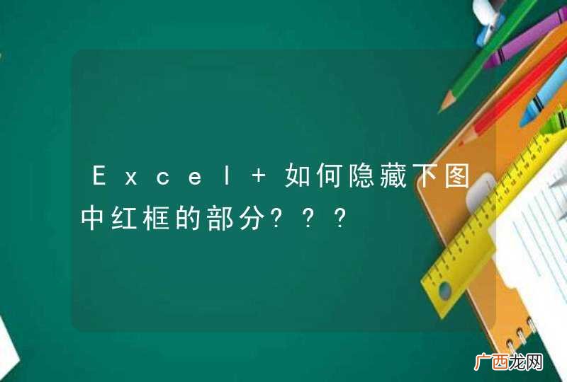 Excel 如何隐藏下图中红框的部分???
