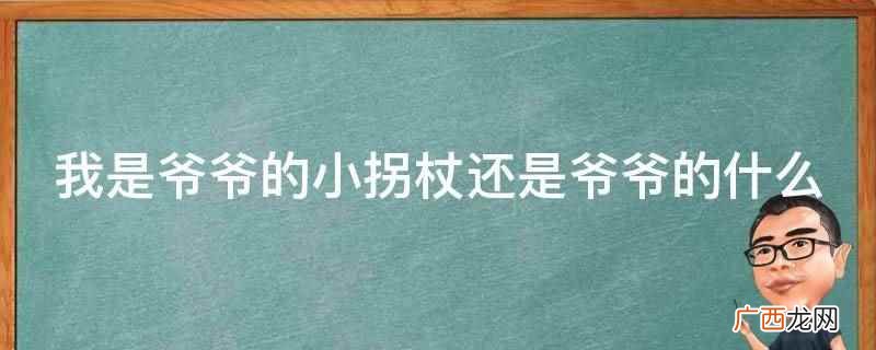 我是爷爷的小拐杖,可以帮助爷爷出行,体现了小孩子对孝心 我是爷爷的小拐杖还是爷爷的什么