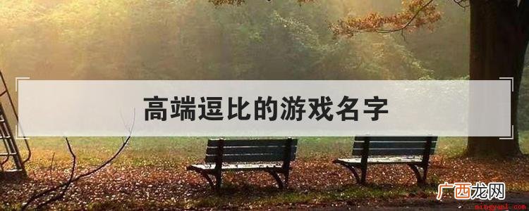 不二不五思不恩菲这粉火星霍赖昂吧班粘张啥滋滨 高端逗比的游戏名字
