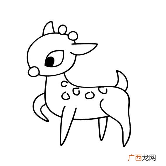 小梅花鹿怎么画,如何画鹿，鹿简笔画步骤图？