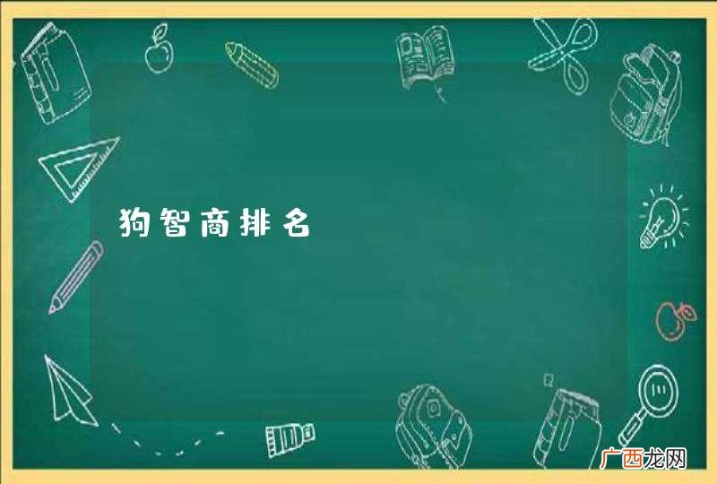 狗智商排名