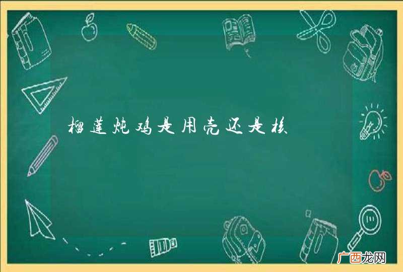 榴莲炖鸡是用壳还是核