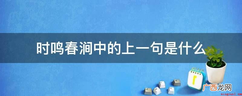 时鸣春涧中源于唐代诗人王维的诗 时鸣春涧中的上一句是什么