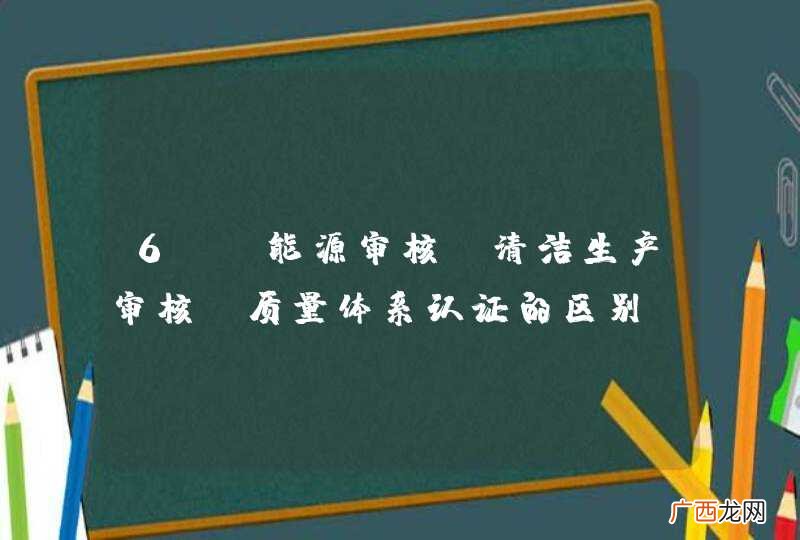 6S,能源审核,清洁生产审核,质量体系认证的区别