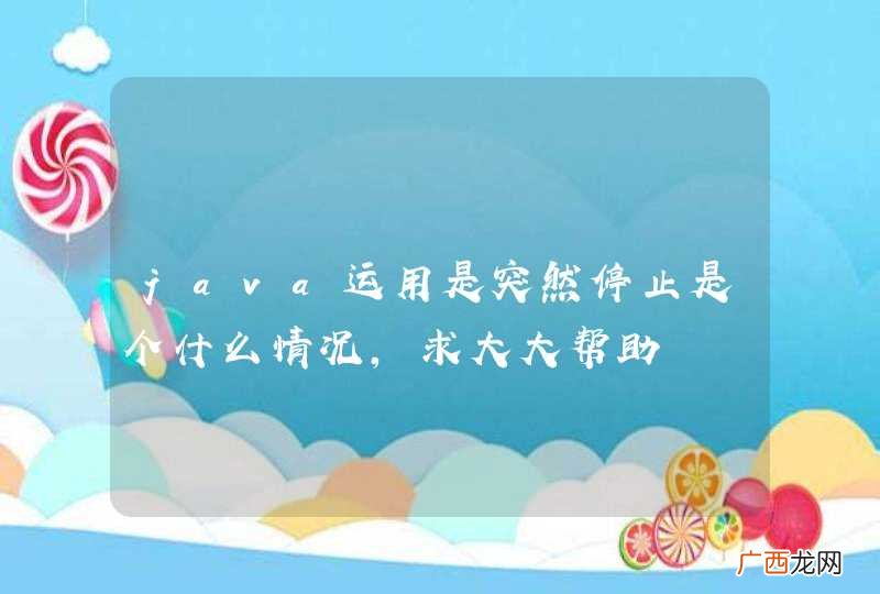 java运用是突然停止是个什么情况，求大大帮助