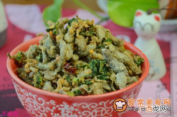 蒸枸桃穗的做法,构叶花的做法？