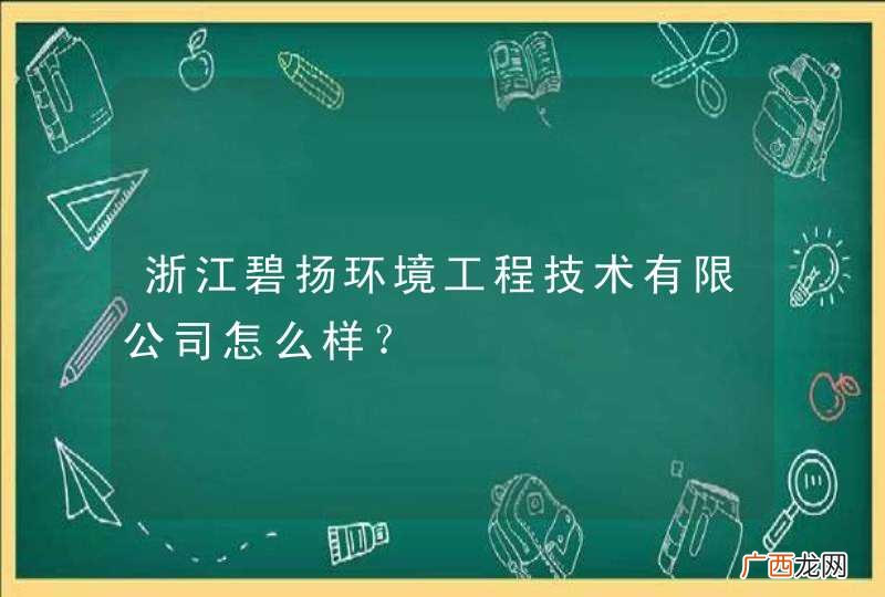 浙江碧扬环境工程技术有限公司怎么样?