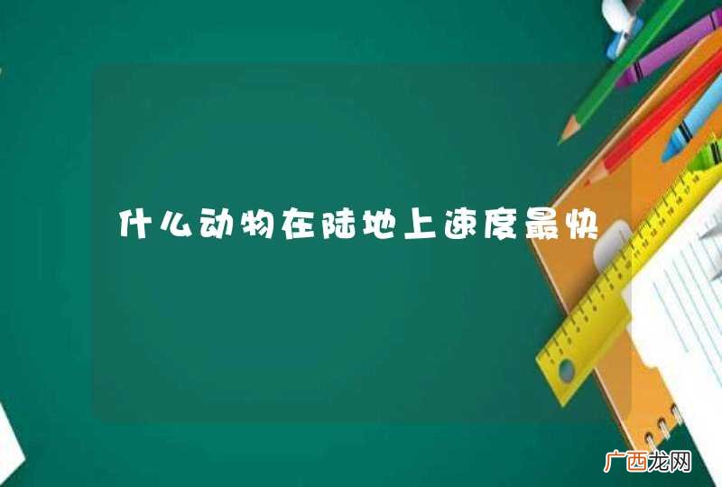 什么动物在陆地上速度最快