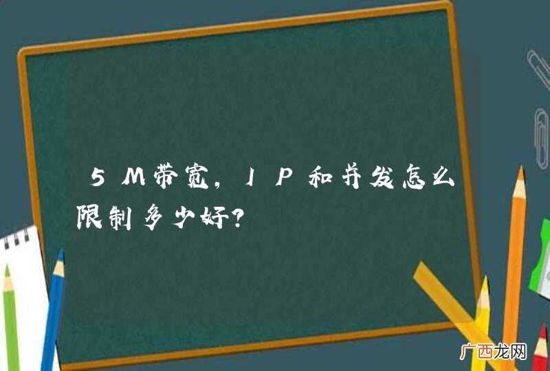 5M带宽，IP和并发怎么限制多少好？