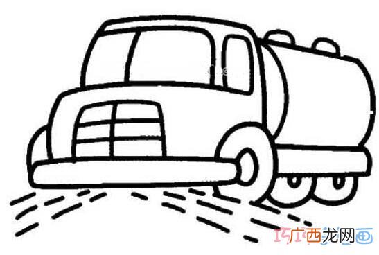 洒水车怎么画,路边很大的，停车位是什么？